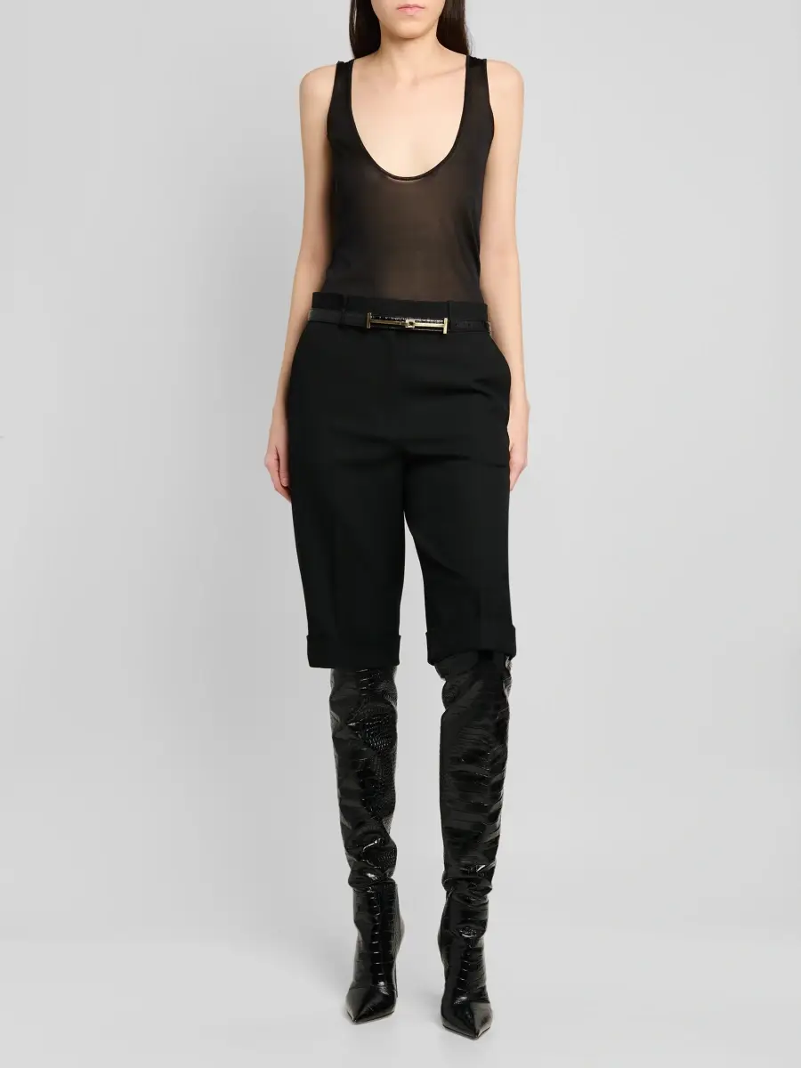 Tom Ford Women's Sheer Scoop Neck Tank Top | Thumbnail 2 Tom Ford Women's Sheer Scoop Neck Tank Top | Thumbnail 2