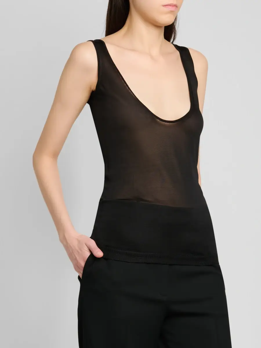 Tom Ford Women's Sheer Scoop Neck Tank Top | Thumbnail 4 Tom Ford Women's Sheer Scoop Neck Tank Top | Thumbnail 4