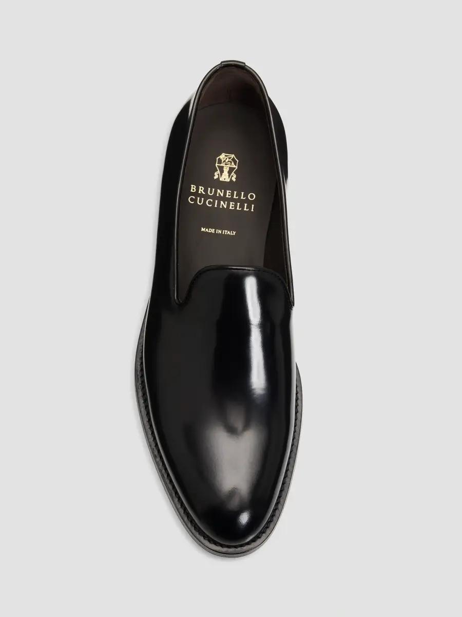 Brunello Cucinelli Men's Leather Venetian Loafers | Thumbnail 4