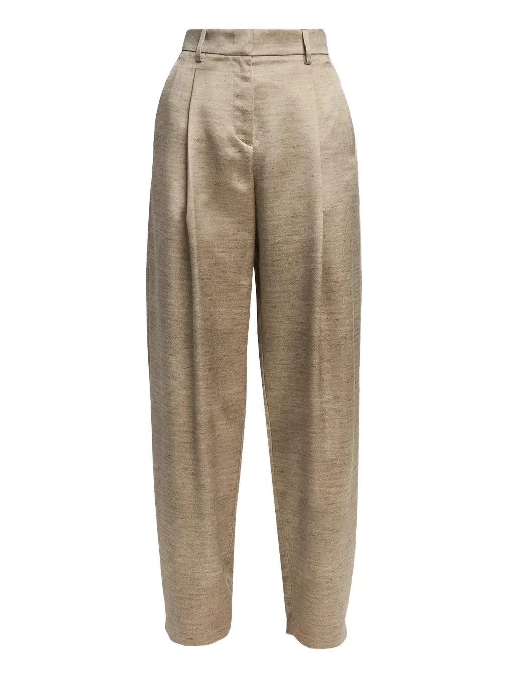 Women's Pleated Metallic Silk Trousers