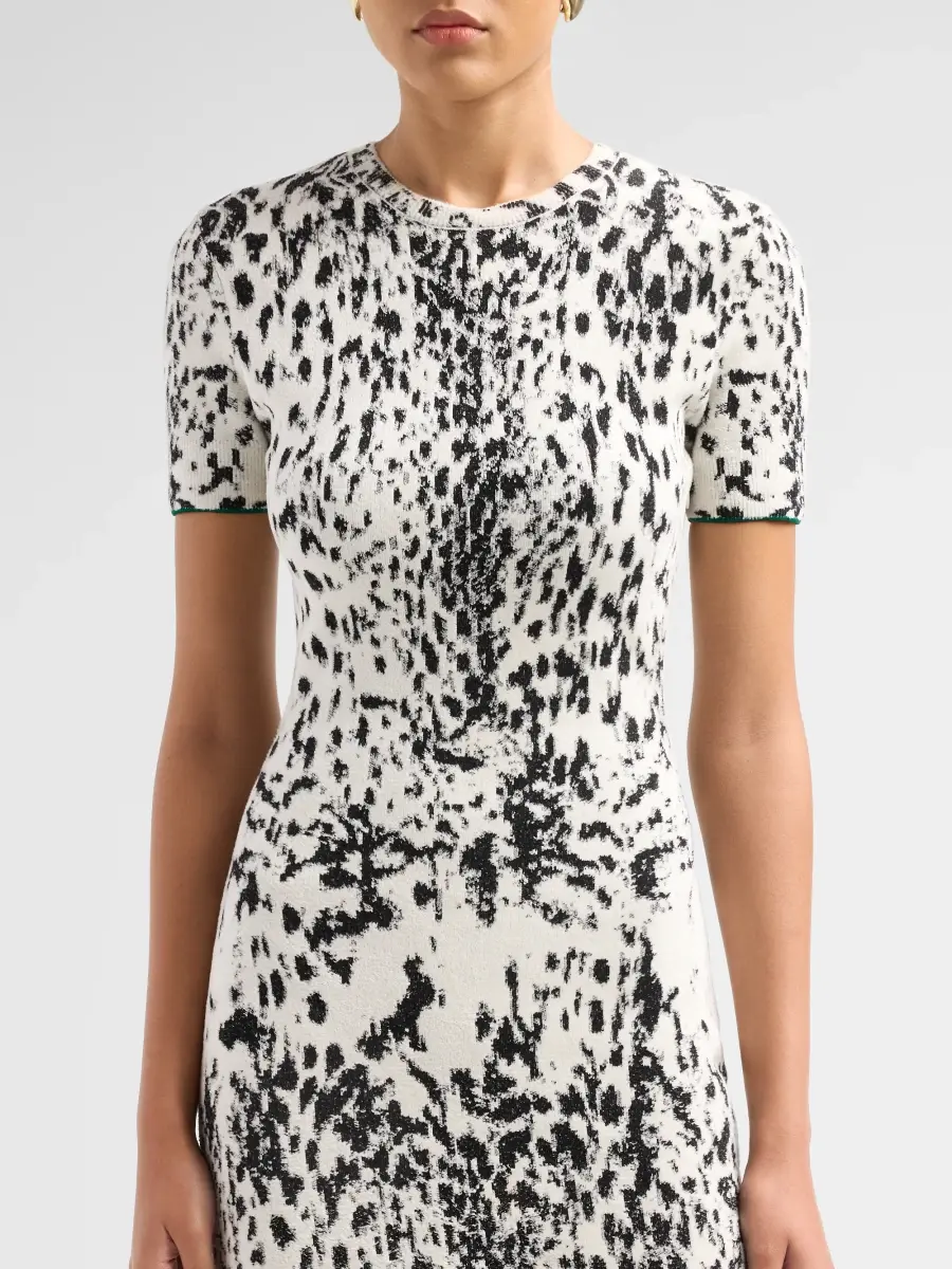 Tom Ford Women's Lynx Jacquard Velvet Midi Dress | Thumbnail 5