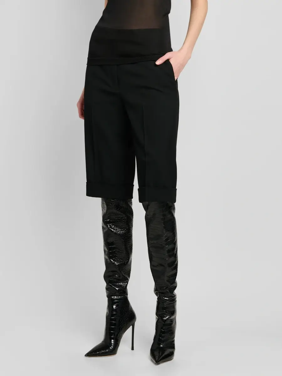 Tom Ford Women's Grain De Poudre Bermuda Shorts | Thumbnail 4 Tom Ford Women's Grain De Poudre Bermuda Shorts | Thumbnail 4