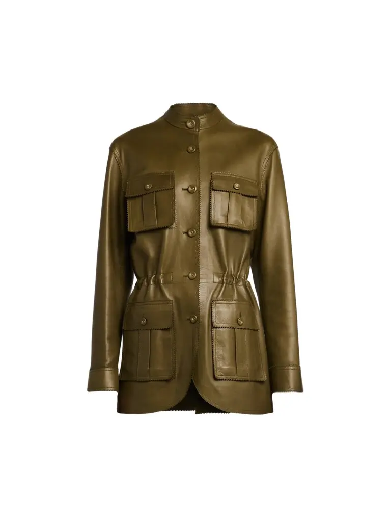Women's Leather Tailored Safari Jacket Women's Leather Tailored Safari Jacket