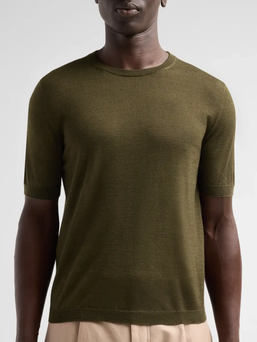 Isaia Men's Cashmere-Silk T-Shirt | Thumbnail 5