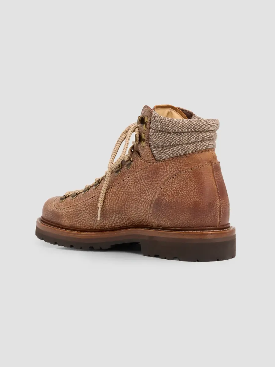 Brunello Cucinelli Men's Grain Leather Alpine Boots | Thumbnail 2 Brunello Cucinelli Men's Grain Leather Alpine Boots | Thumbnail 2