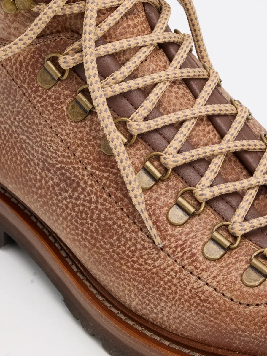 Brunello Cucinelli Men's Grain Leather Alpine Boots | Thumbnail 3 Brunello Cucinelli Men's Grain Leather Alpine Boots | Thumbnail 3