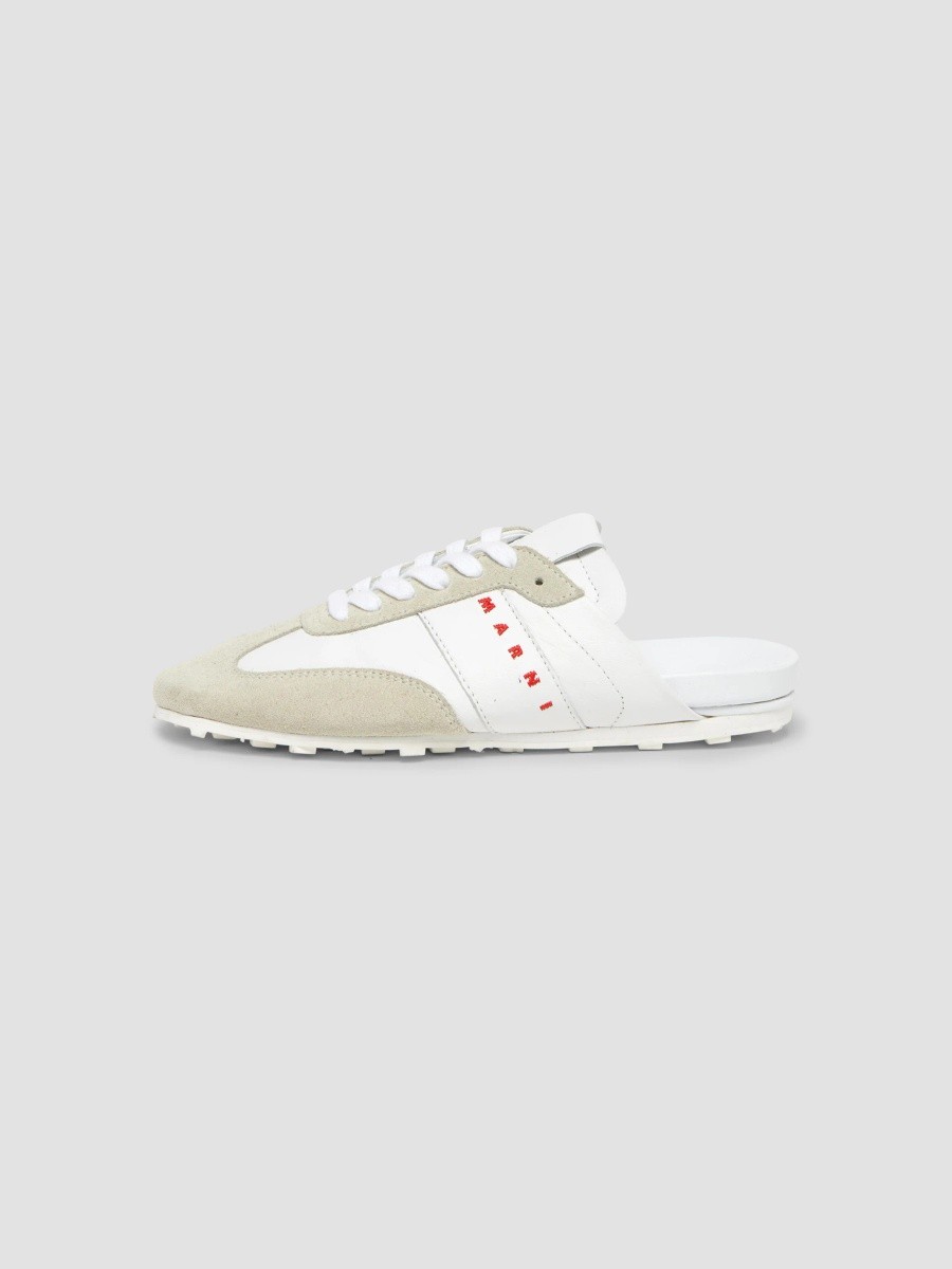 Marni Men's Logo Leather Mules