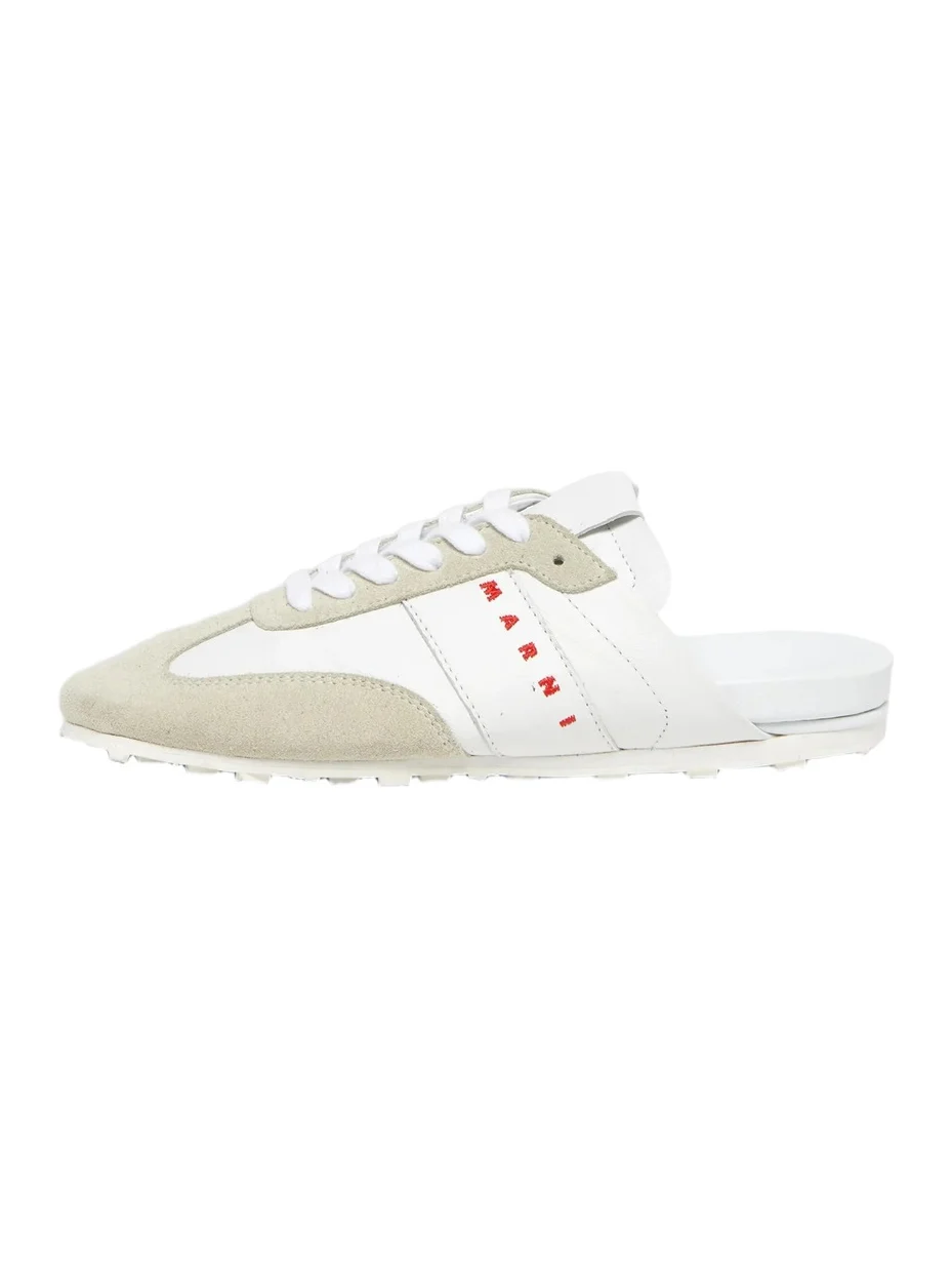 Marni Men's Logo Leather Mules
