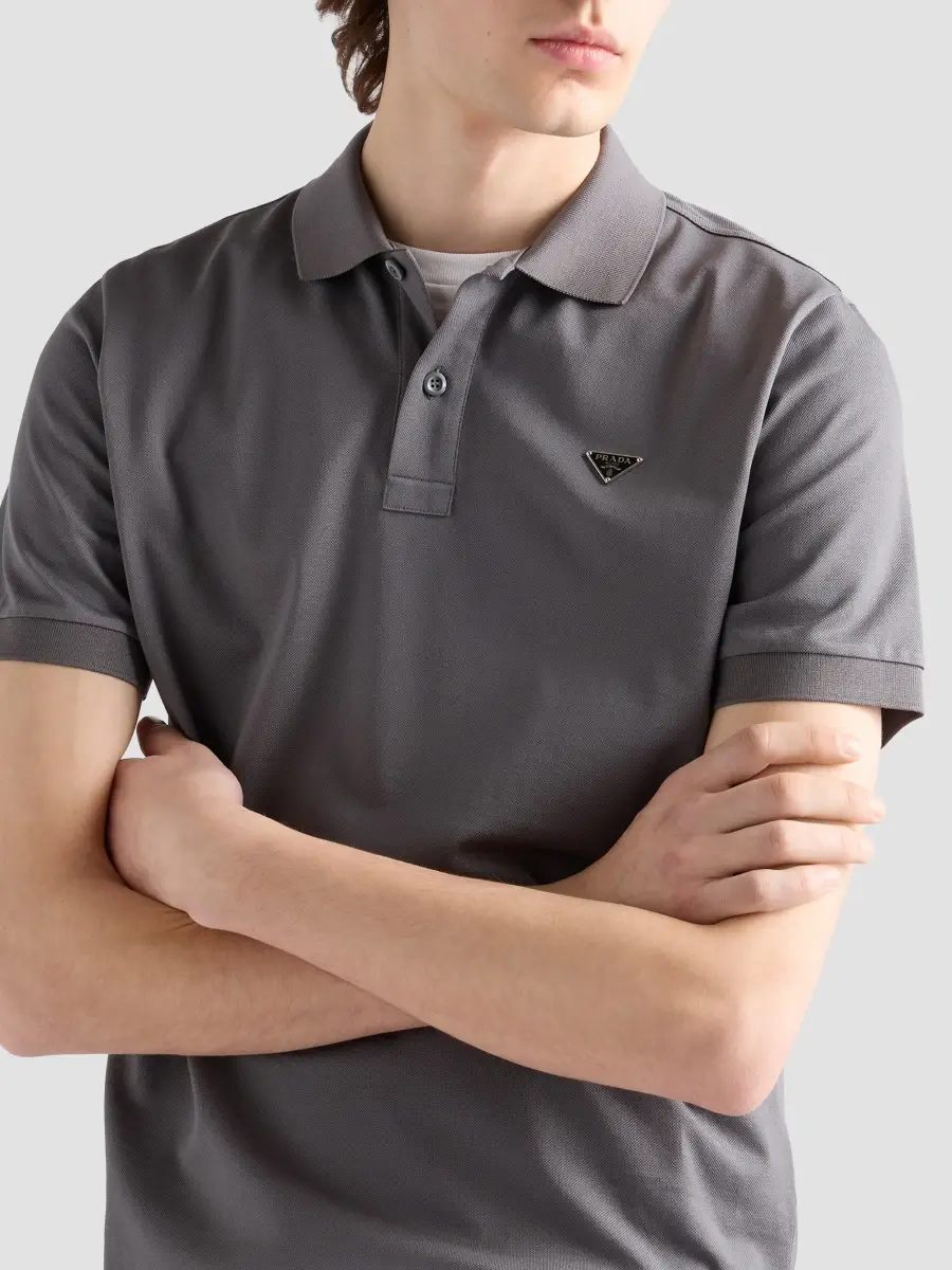 Prada Men's Piqué Polo Shirt | Thumbnail 3 Prada Men's Piqué Polo Shirt | Thumbnail 3