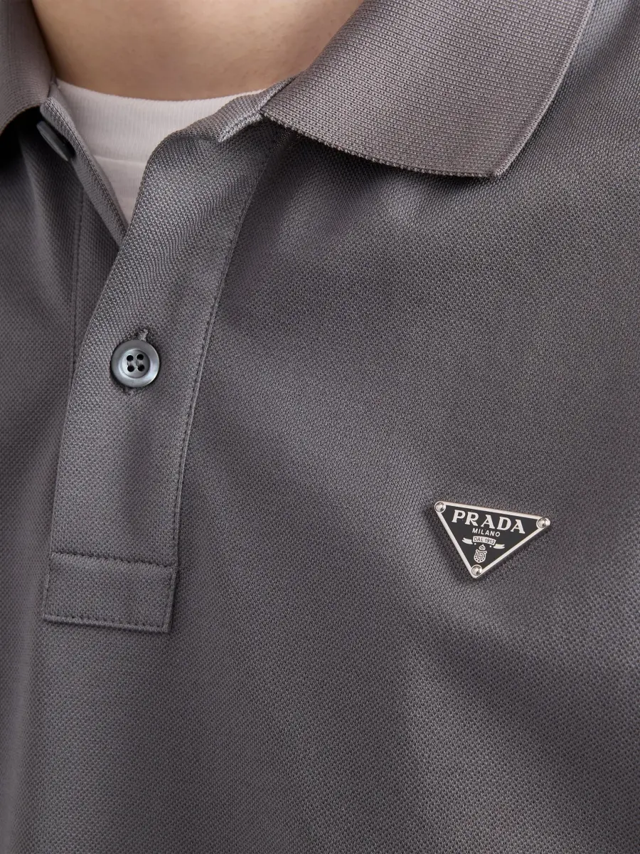 Prada Men's Piqué Polo Shirt | Thumbnail 5 Prada Men's Piqué Polo Shirt | Thumbnail 5