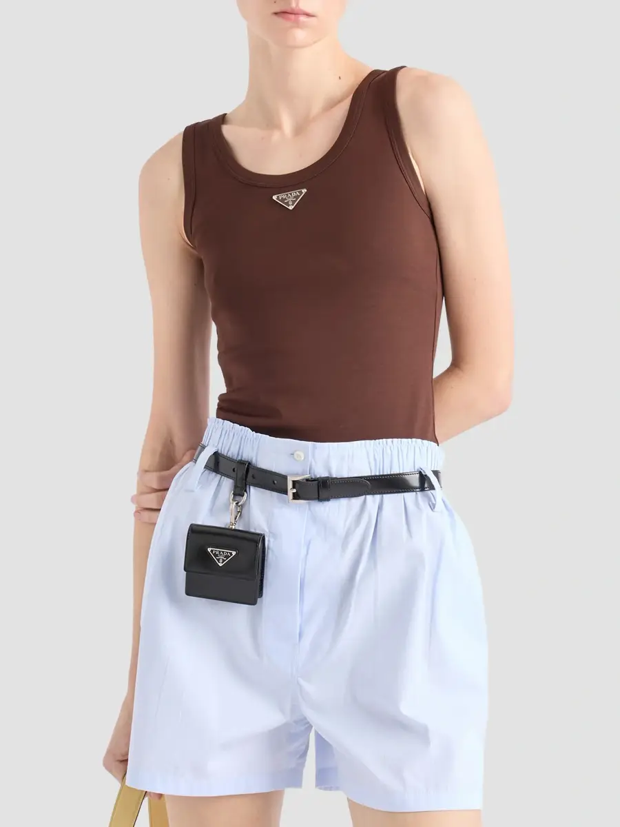 Prada Women's Ribbed Knit Tank Top | Thumbnail 3 Prada Women's Ribbed Knit Tank Top | Thumbnail 3