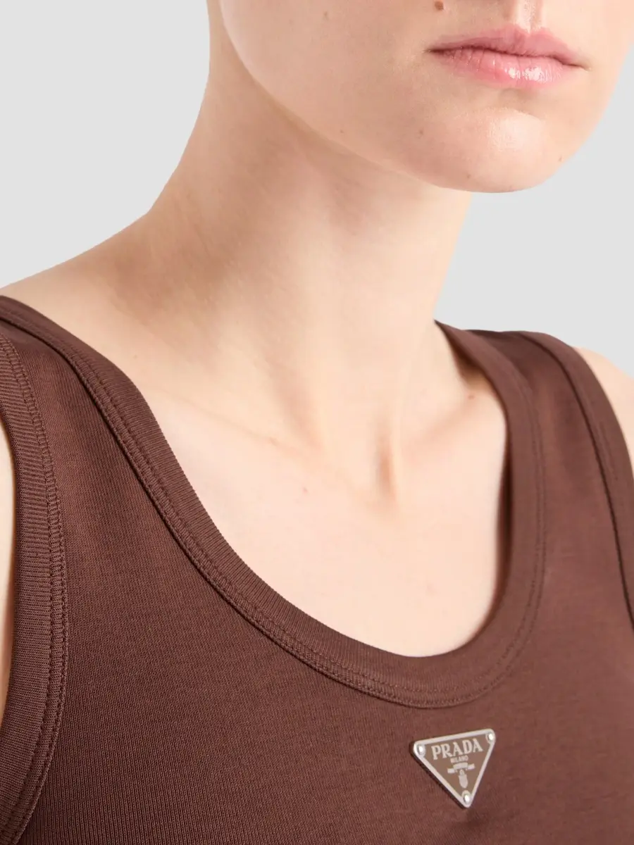 Prada Women's Ribbed Knit Tank Top | Thumbnail 6 Prada Women's Ribbed Knit Tank Top | Thumbnail 6
