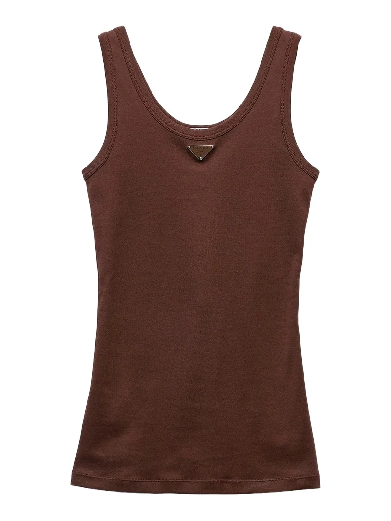 Prada Women's Ribbed Knit Tank Top