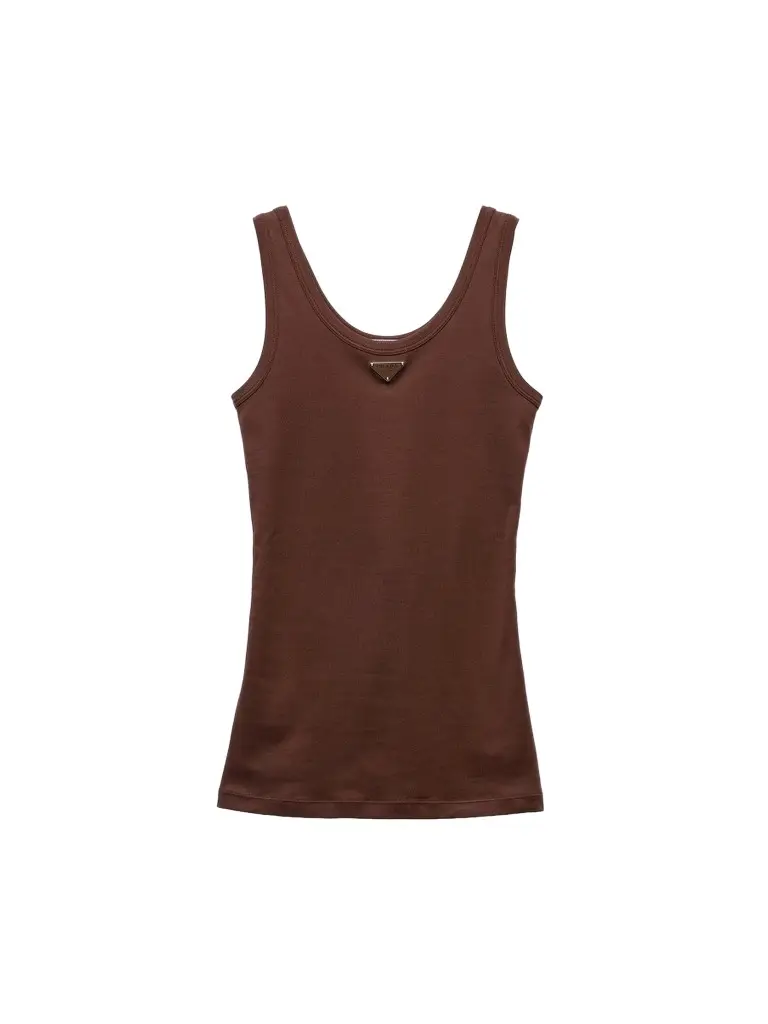 Prada Women's Ribbed Knit Tank Top