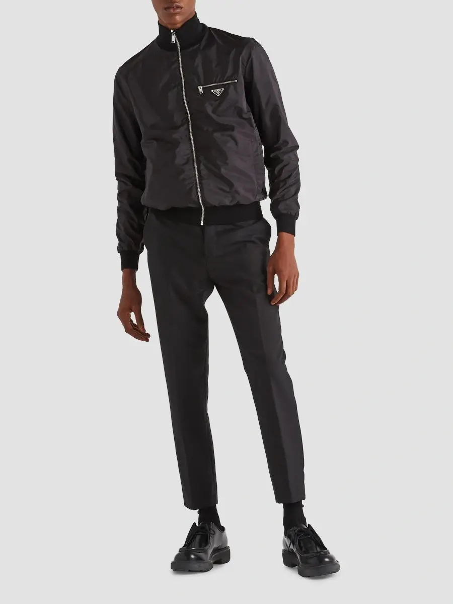Prada Men's Reversible Wool and Re-Nylon Jacket | Thumbnail 2 Prada Men's Reversible Wool and Re-Nylon Jacket | Thumbnail 2