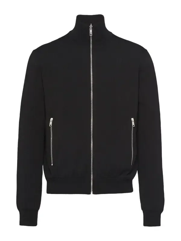 Men's Reversible Wool and Re-Nylon Jacket - Black Men's Reversible Wool and Re-Nylon Jacket - Black