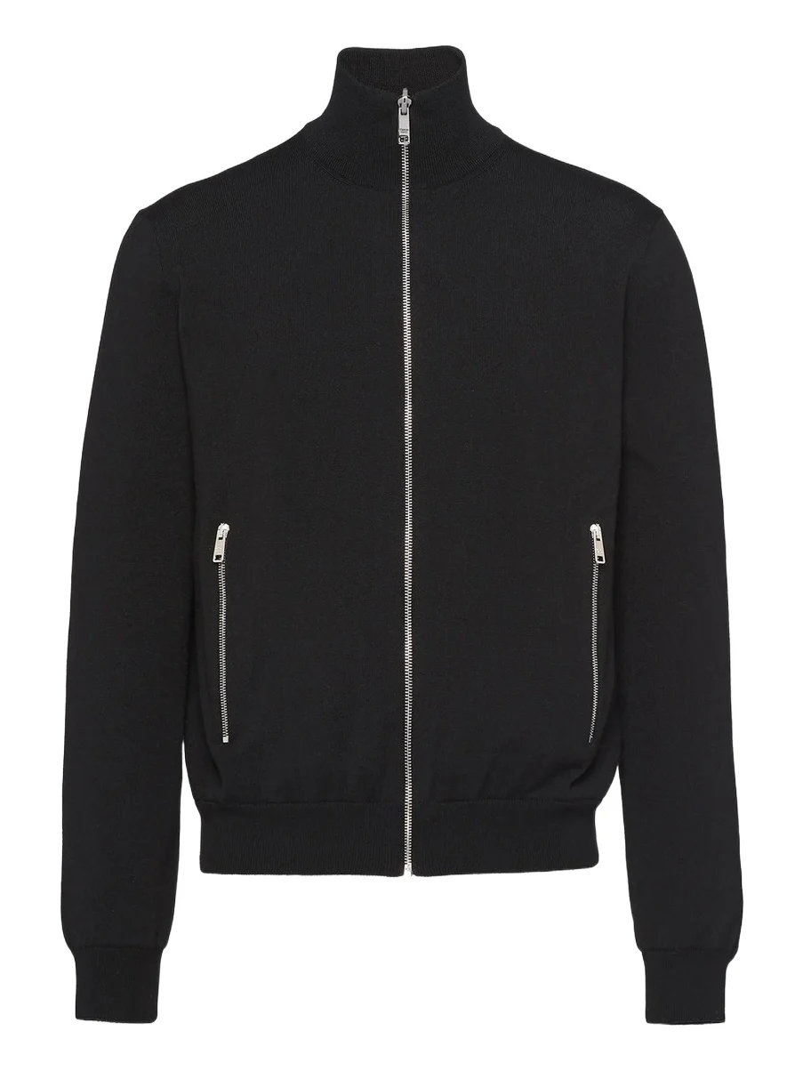 Men's Reversible Wool and Re-Nylon Jacket - Black