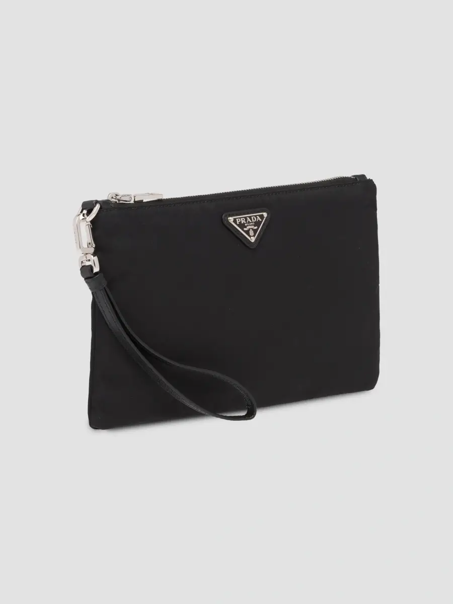Prada Men's Re-Nylon and Saffiano Leather Pouch | Thumbnail 5 Prada Men's Re-Nylon and Saffiano Leather Pouch | Thumbnail 5