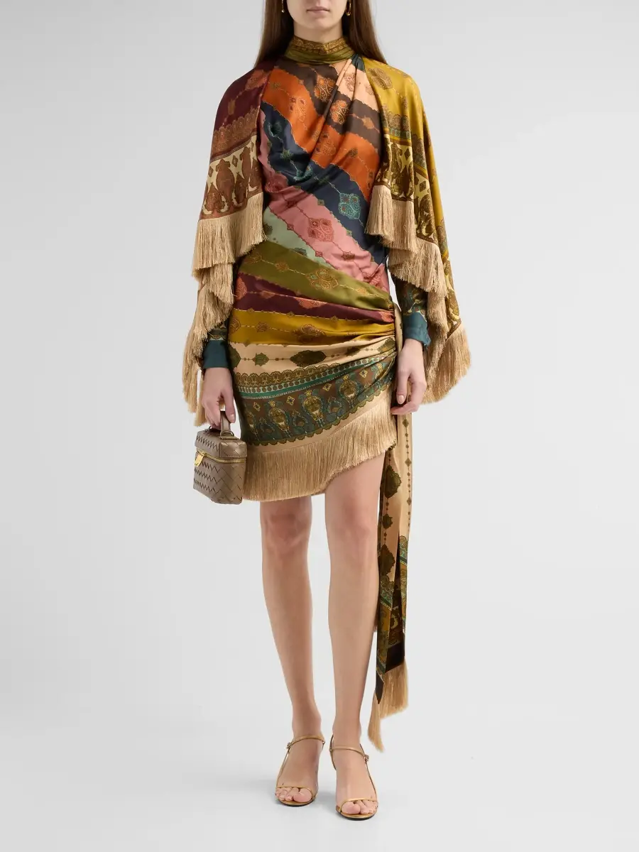 Zimmermann Women's Valiant Silk Fringed Mini Dress | Thumbnail 2 Zimmermann Women's Valiant Silk Fringed Mini Dress | Thumbnail 2
