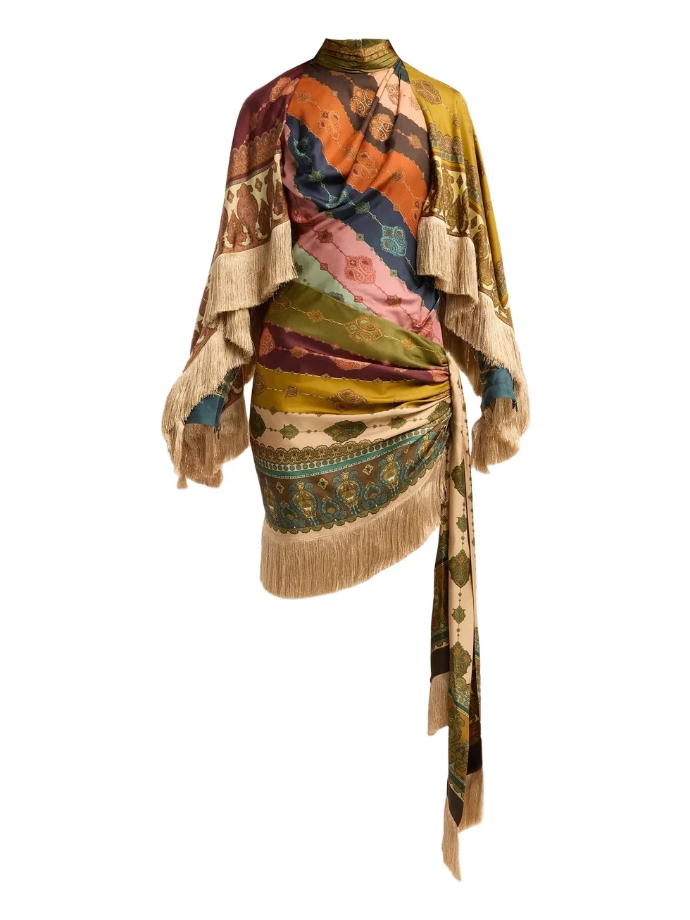 Women's Valiant Silk Fringed Mini Dress