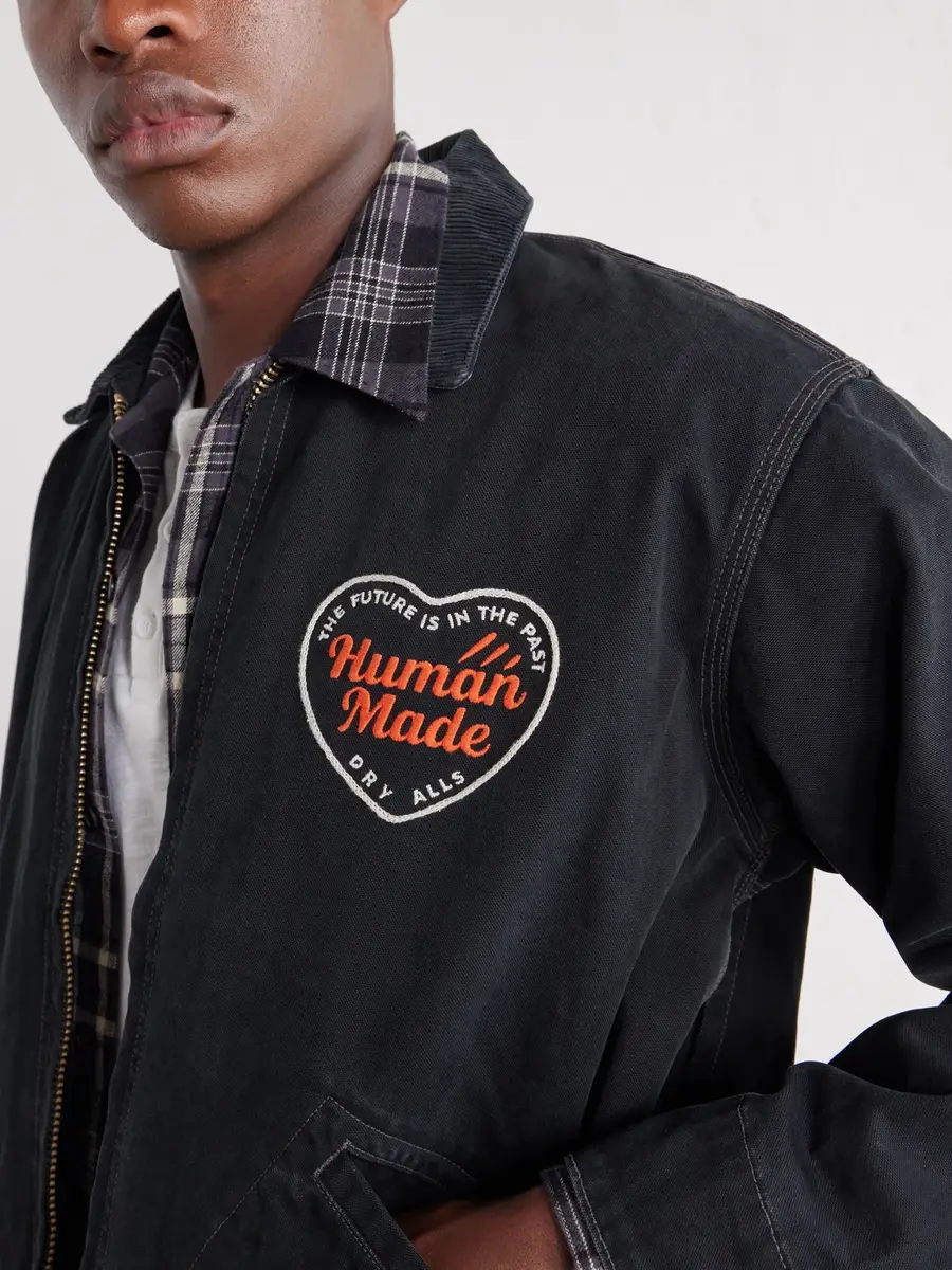Human Made Logo-Embroidered Corduroy-Trimmed Cotton-Twill Blouson Jacket - Men | Thumbnail 5
