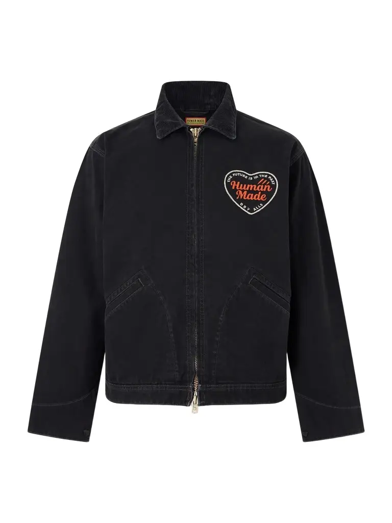 Human Made Logo-Embroidered Corduroy-Trimmed Cotton-Twill Blouson Jacket - Men