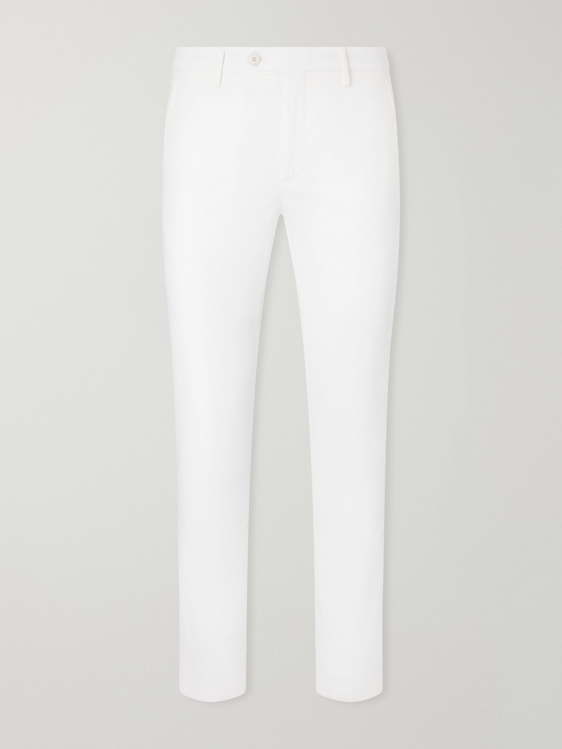 Canali Tapered Stretch Cotton-Twill Trousers - Men