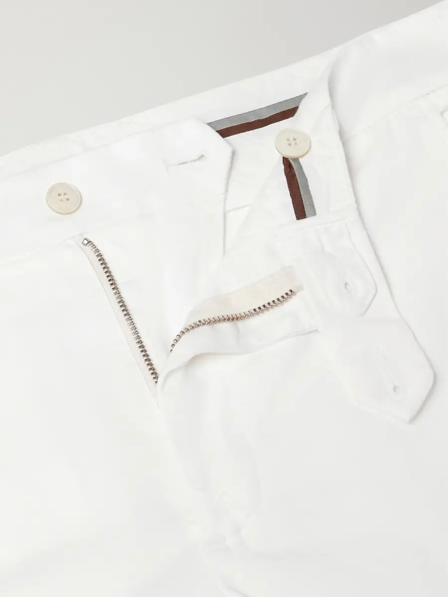 Canali Tapered Stretch Cotton-Twill Trousers - Men | Thumbnail 6