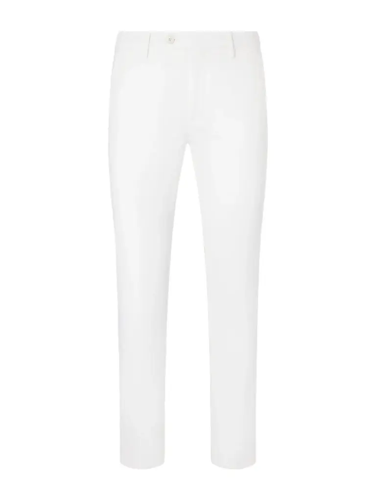 Canali Tapered Stretch Cotton-Twill Trousers - Men