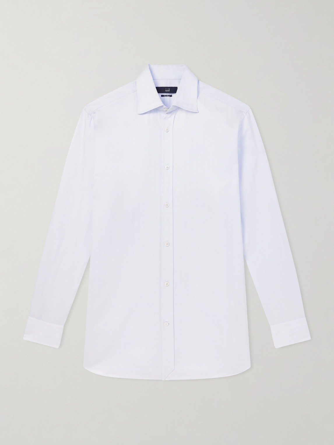 Cutaway-Collar Herringbone Cotton Shirt - Men Cutaway-Collar Herringbone Cotton Shirt - Men