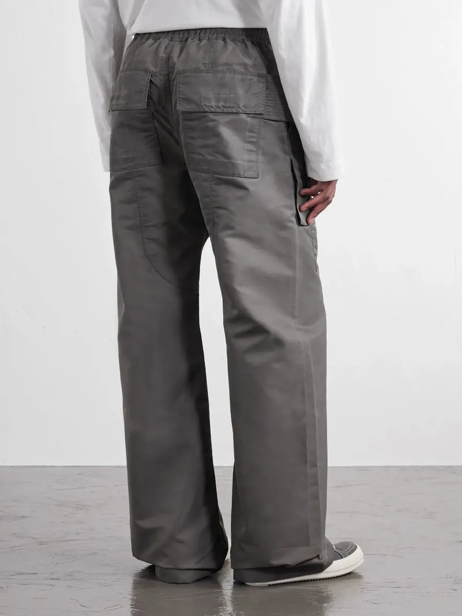 DRKSHDW by Rick Owens Creatch Wide-Leg Shell Drawstring Cargo Trousers - Men | Thumbnail 4