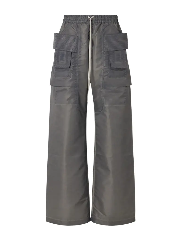 DRKSHDW by Rick Owens Creatch Wide-Leg Shell Drawstring Cargo Trousers - Men