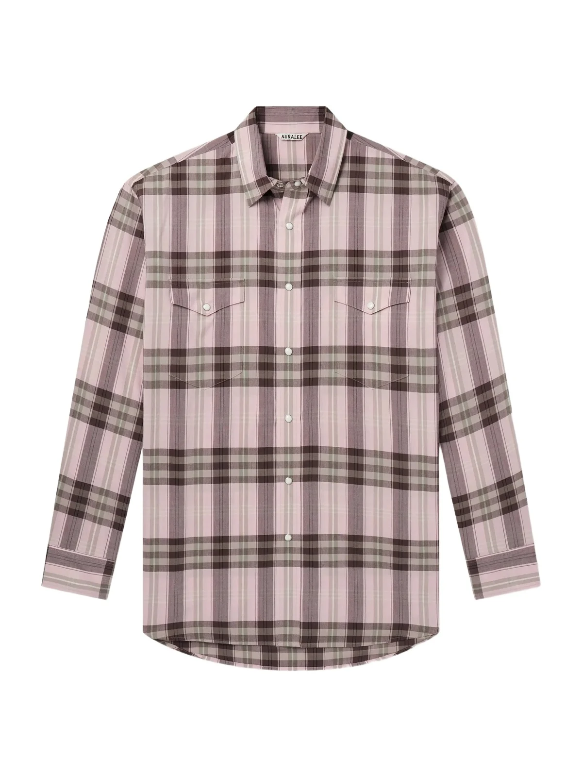 Auralee Checked Cotton and Silk-Blend Flannel Shirt - Men