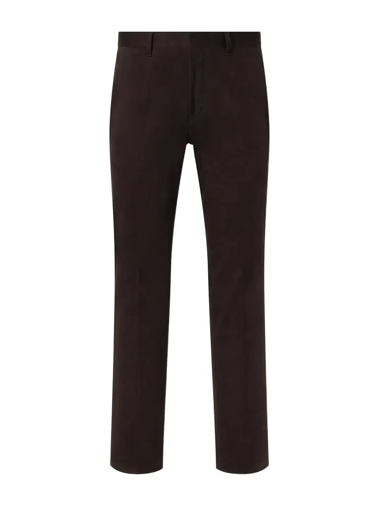 MR P. Straight-Leg Brushed Cotton-Blend Twill Suit Trousers - Men