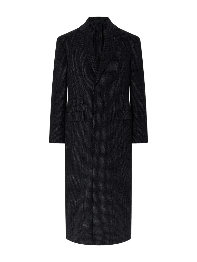 dunhill Checked Wool, Silk and Cashmere-Blend Coat - Men