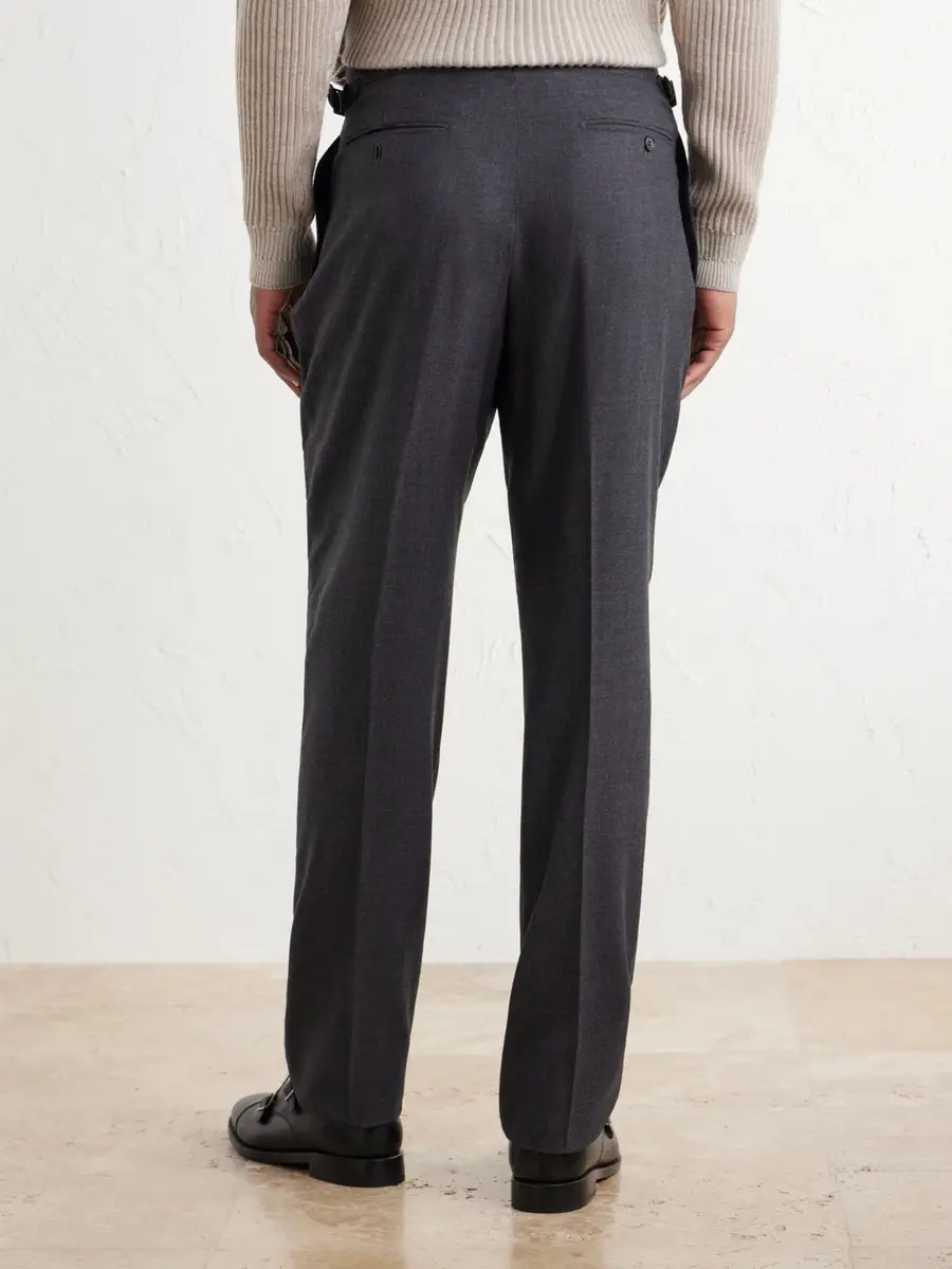 dunhill Straight-leg Wool and Cashmere-Blend Suit Trousers - Men | Thumbnail 4