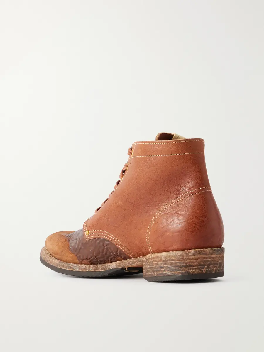 Visvim Brigadier Distressed Lace-Up Leather Boots - Men | Thumbnail 4 Visvim Brigadier Distressed Lace-Up Leather Boots - Men | Thumbnail 4