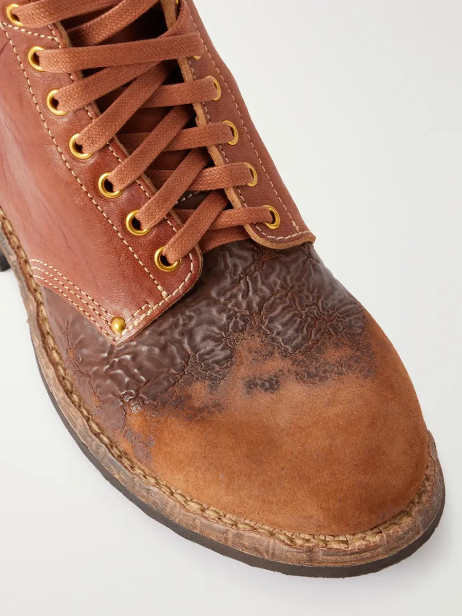 Visvim Brigadier Distressed Lace-Up Leather Boots - Men | Thumbnail 5 Visvim Brigadier Distressed Lace-Up Leather Boots - Men | Thumbnail 5