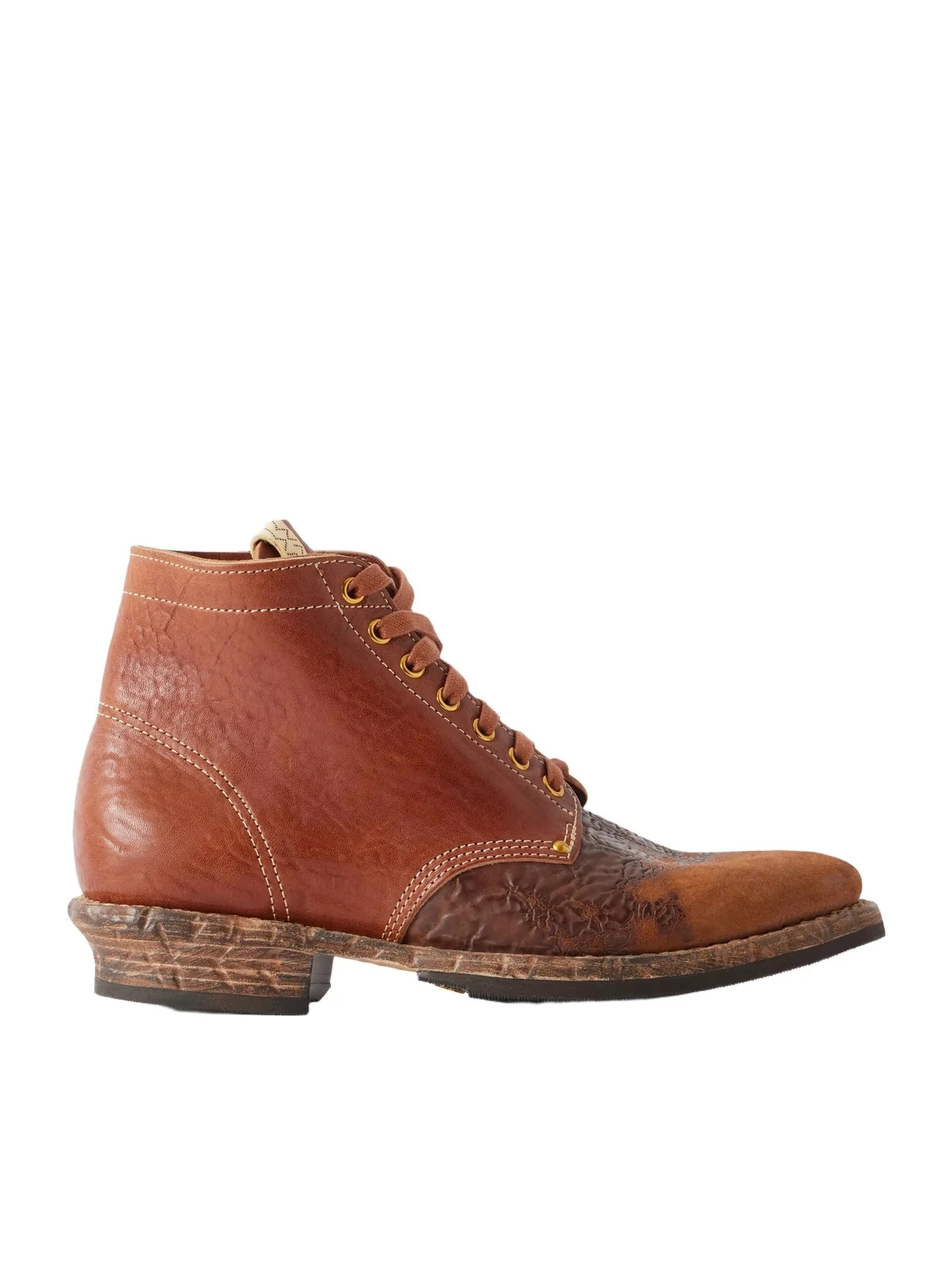 Visvim Brigadier Distressed Lace-Up Leather Boots - Men
