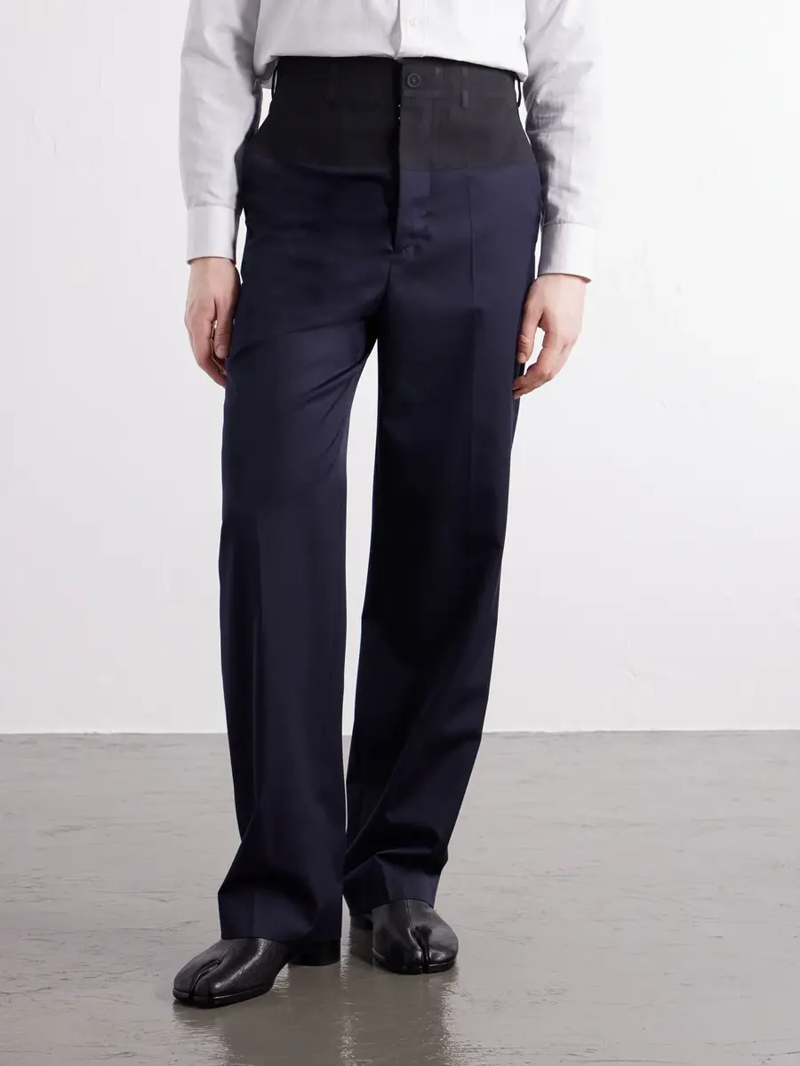 Maison Margiela Insertion Straight-Leg Patched Virgin Wool Trousers - Men | Thumbnail 3 Maison Margiela Insertion Straight-Leg Patched Virgin Wool Trousers - Men | Thumbnail 3