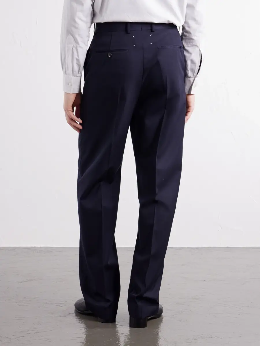 Maison Margiela Insertion Straight-Leg Patched Virgin Wool Trousers - Men | Thumbnail 4 Maison Margiela Insertion Straight-Leg Patched Virgin Wool Trousers - Men | Thumbnail 4