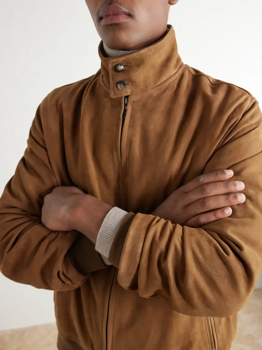 Frescobol Carioca Canela Suede Jacket - Men | Thumbnail 5