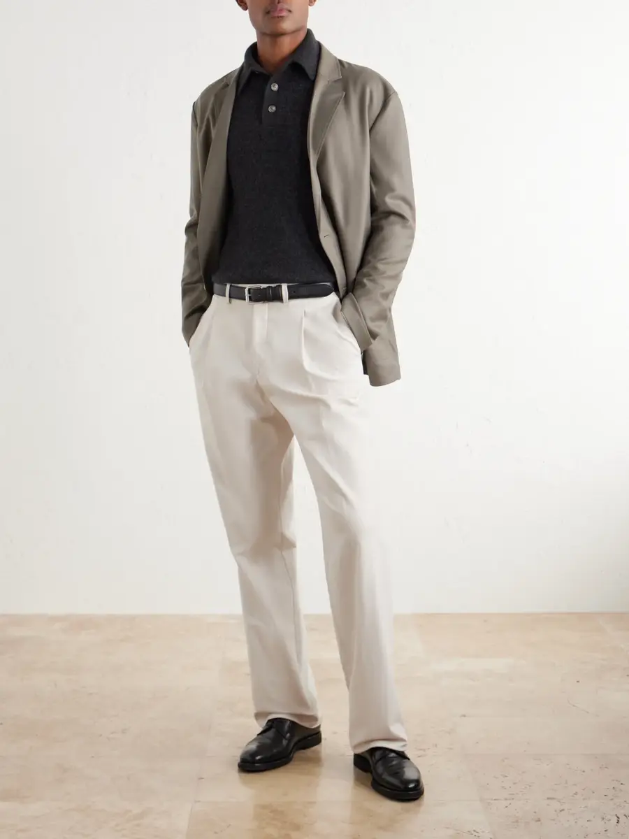 Thom Sweeney Cashmere and Silk-Blend Polo Shirt - Men | Thumbnail 2 Thom Sweeney Cashmere and Silk-Blend Polo Shirt - Men | Thumbnail 2