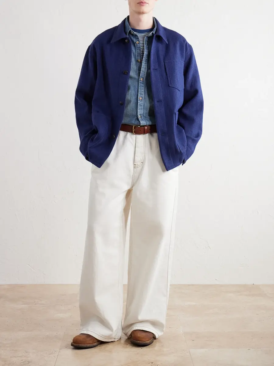 Visvim Baker Textured Wool and Linen-Blend Jacket - Men | Thumbnail 2 Visvim Baker Textured Wool and Linen-Blend Jacket - Men | Thumbnail 2