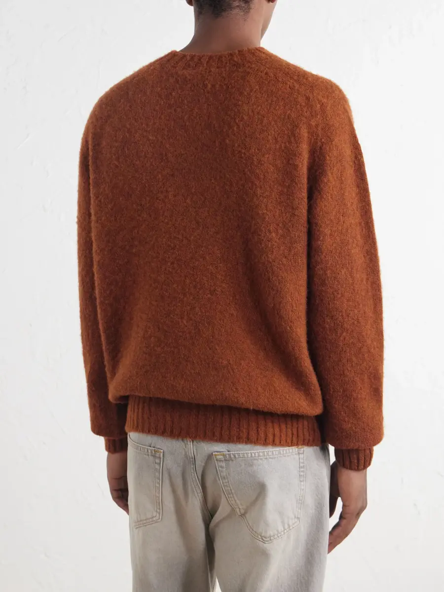 Sunspel Brushed Shetland Wool Sweater - Men | Thumbnail 4 Sunspel Brushed Shetland Wool Sweater - Men | Thumbnail 4