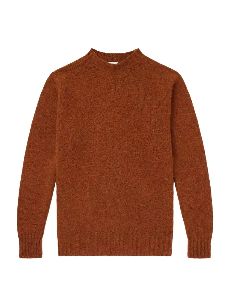Sunspel Brushed Shetland Wool Sweater - Men