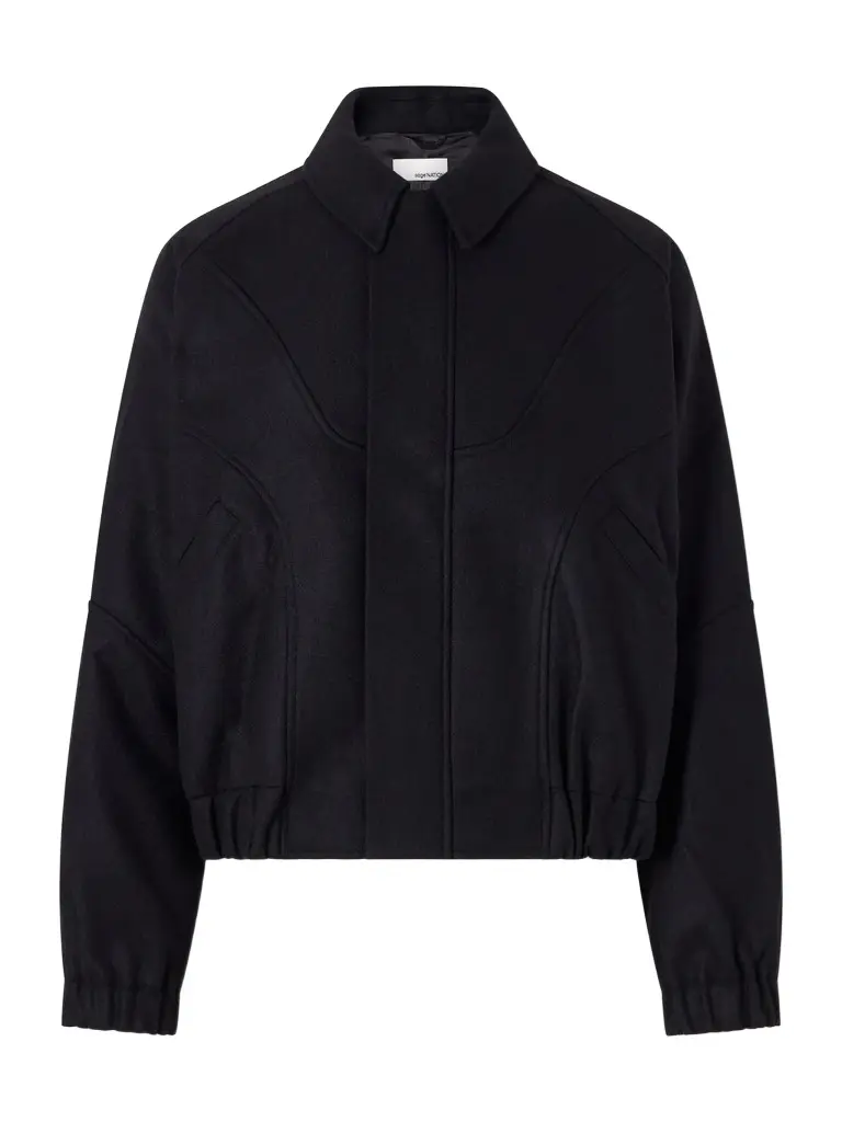 SAGE NATION Jiji Paneled Melton Wool Jacket - Men