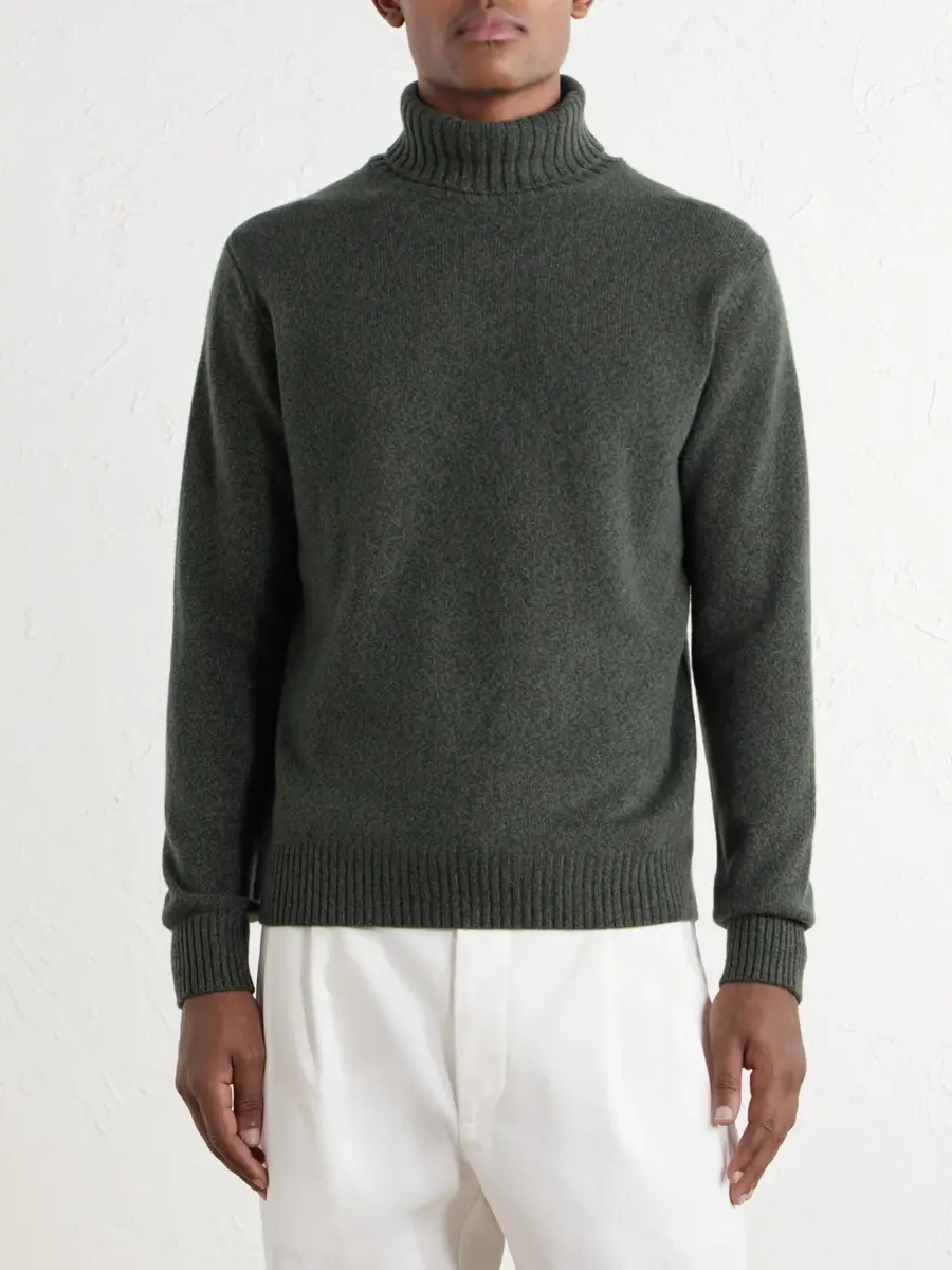 De Petrillo Merino Wool and Cashmere-Blend Rollneck Sweater - Men | Thumbnail 3 De Petrillo Merino Wool and Cashmere-Blend Rollneck Sweater - Men | Thumbnail 3