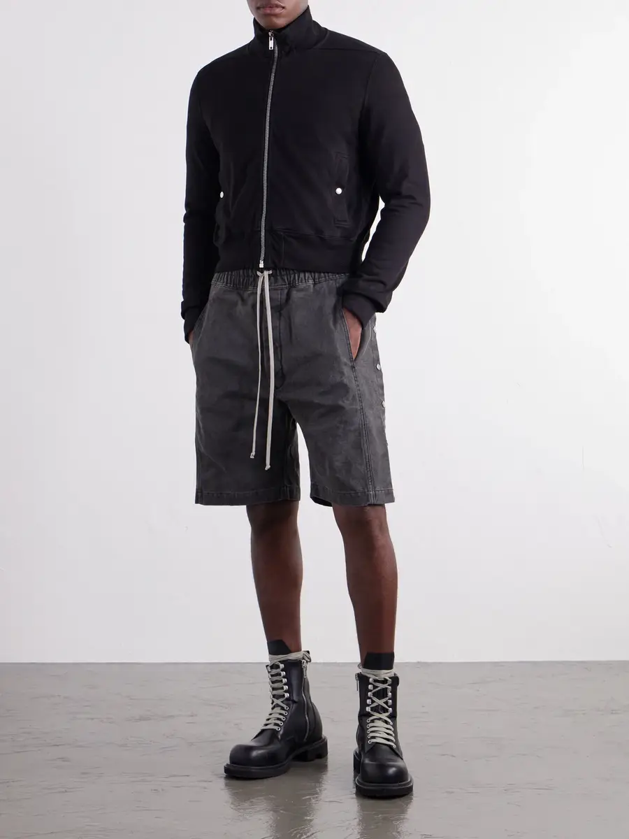 DRKSHDW by Rick Owens Rev Cotton-Jersey Zip-Up Sweatshirt - Men | Thumbnail 2 DRKSHDW by Rick Owens Rev Cotton-Jersey Zip-Up Sweatshirt - Men | Thumbnail 2