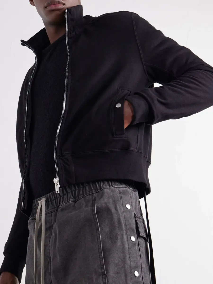 DRKSHDW by Rick Owens Rev Cotton-Jersey Zip-Up Sweatshirt - Men | Thumbnail 5 DRKSHDW by Rick Owens Rev Cotton-Jersey Zip-Up Sweatshirt - Men | Thumbnail 5